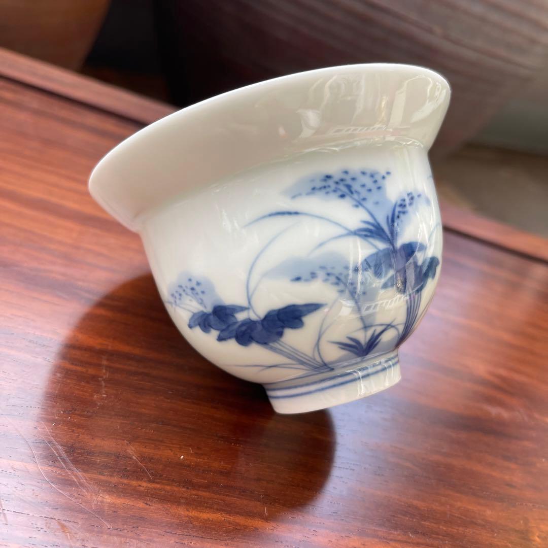 古伊万里　鍋島蕎麦猪口　向付　染付