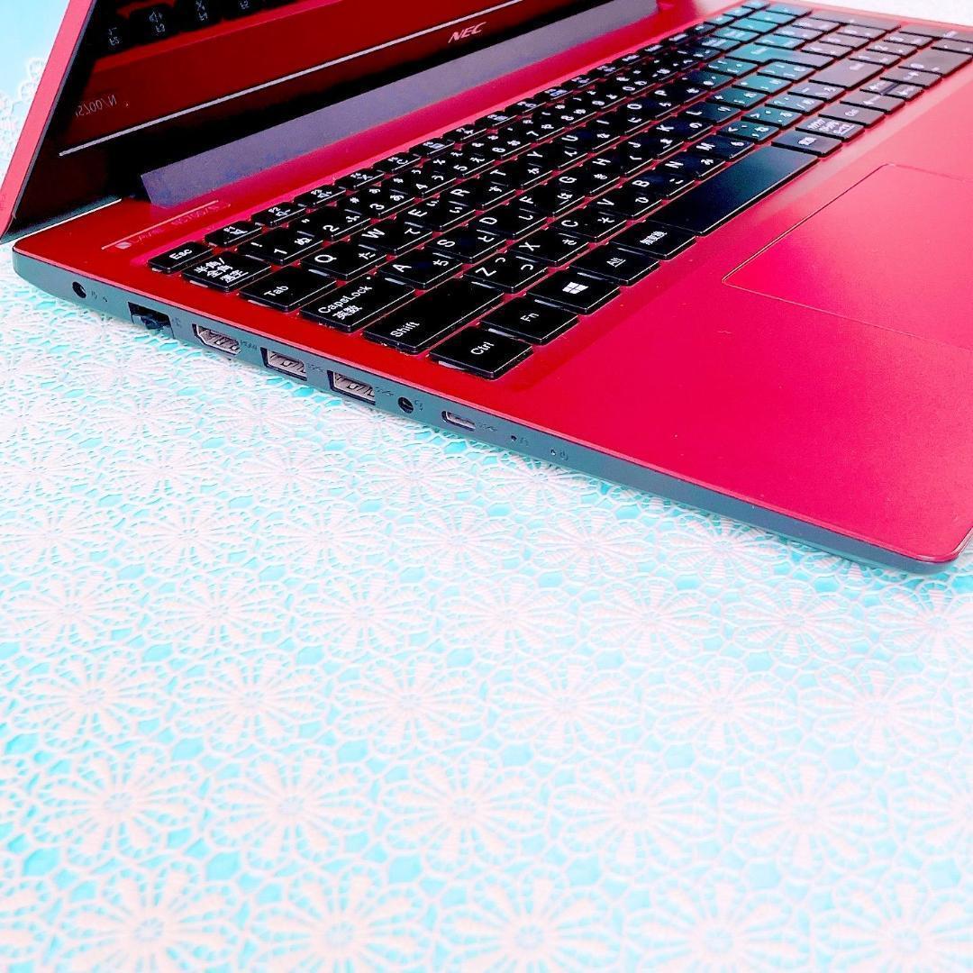 第8世代Corei7✨️薄型赤ノートパソコンWin11ブルーレイSSDカメラ1TB