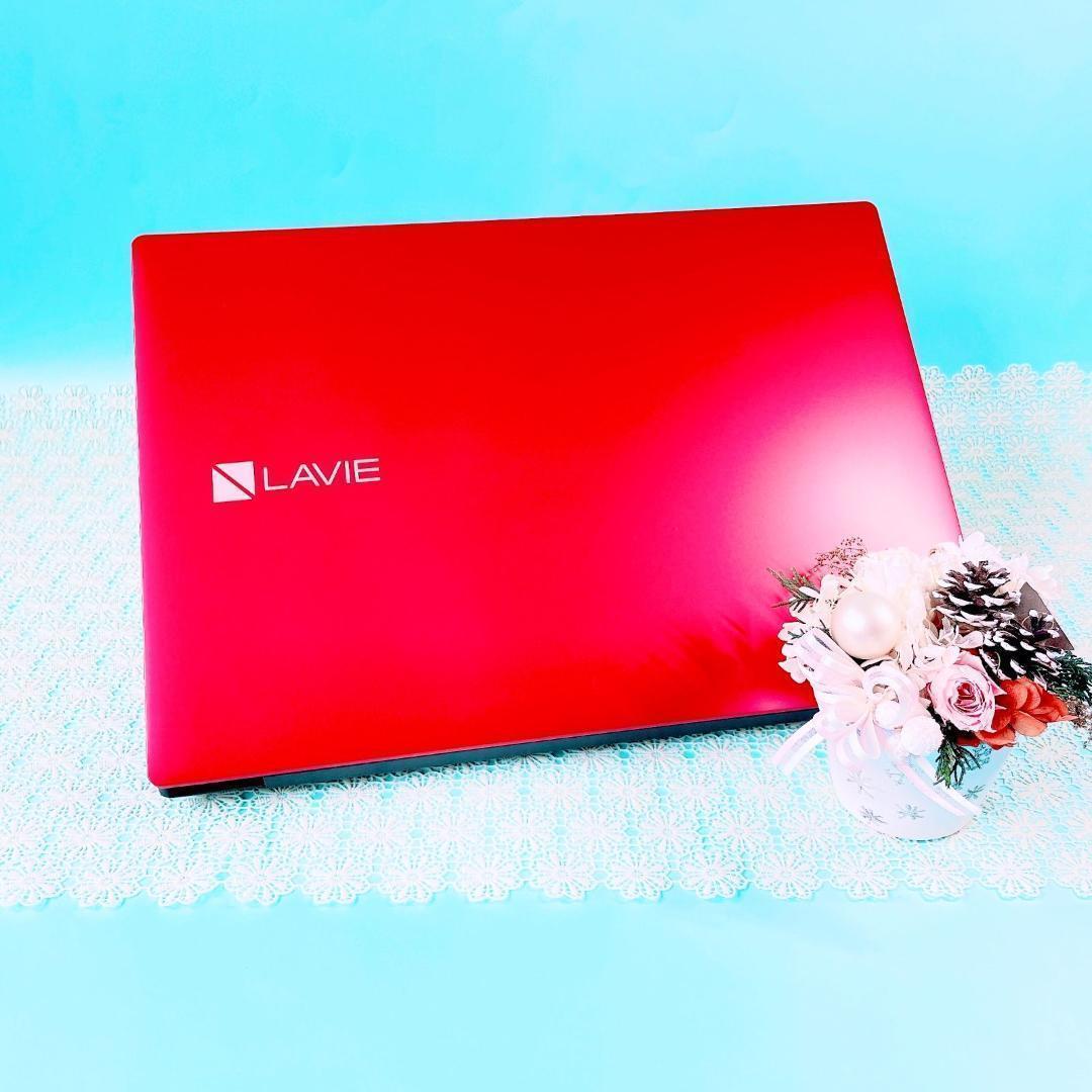 第8世代Corei7✨️薄型赤ノートパソコンWin11ブルーレイSSDカメラ1TB