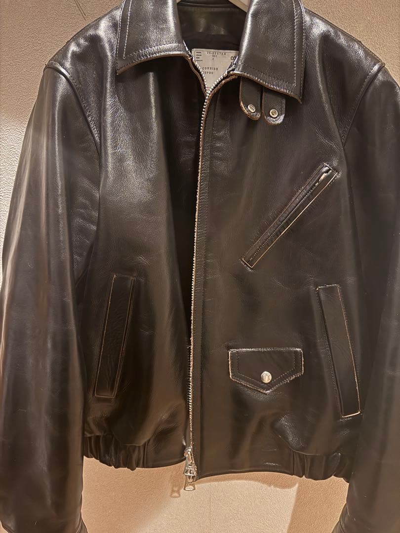 美中古 sacai 25SS レザージャケット サイズ２