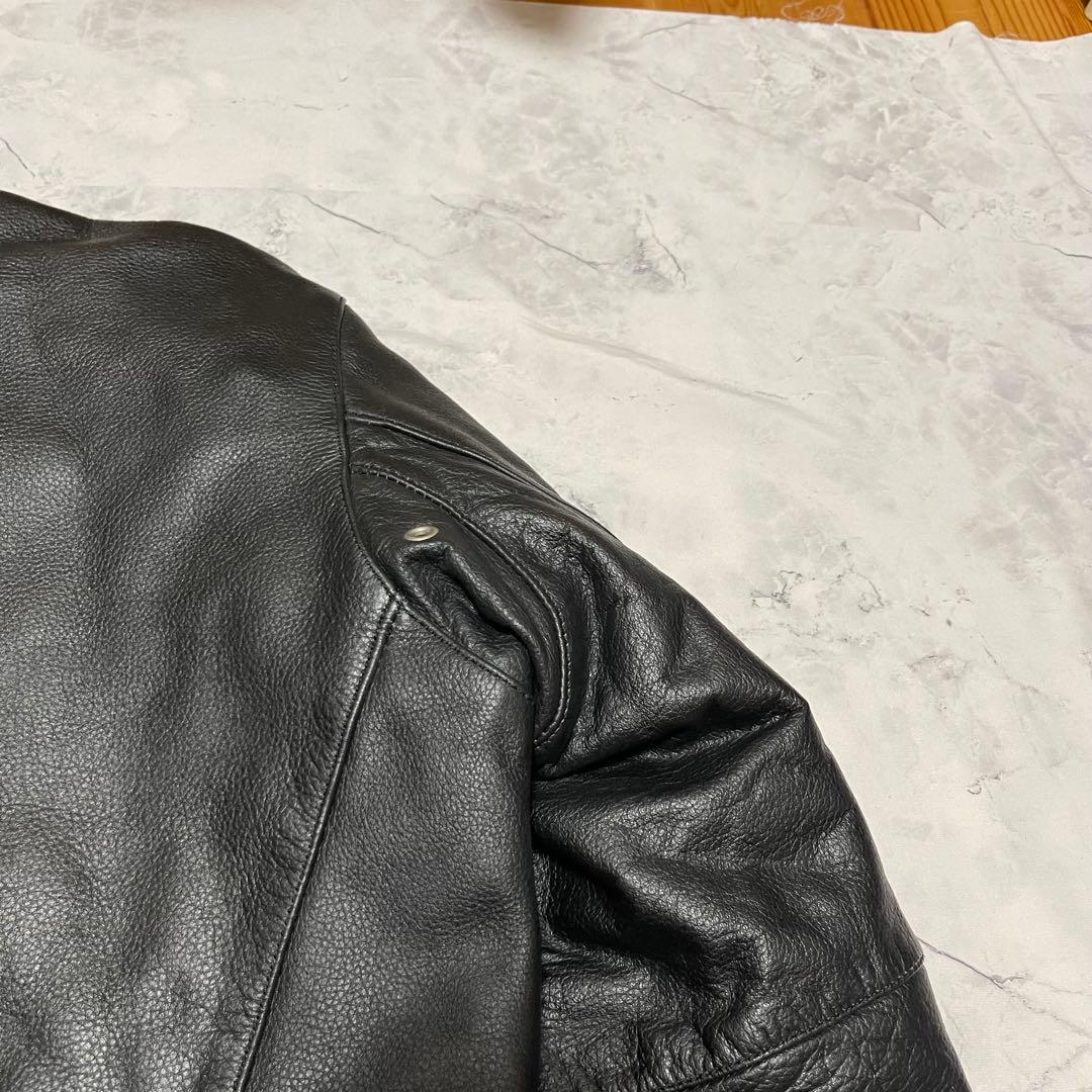 良品 FREEDOM 水牛革 レザー ジャケット シングル ライダース