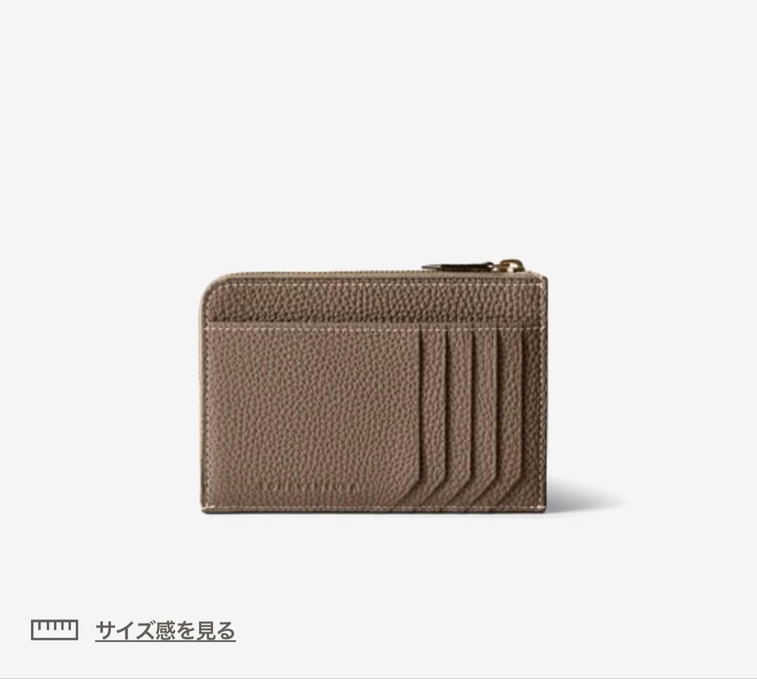 ボナベンチュラ エンベロープ ミニウォレット エトープ ベージュ ミニ財布