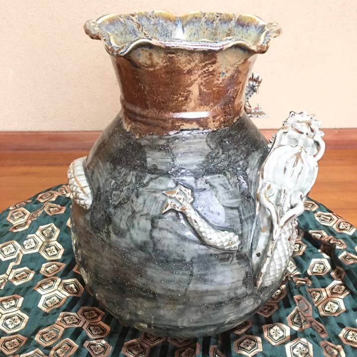 ヴィンテージ　大堀相馬焼　双龍　俊峰作　幻の逸品