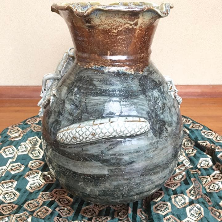 ヴィンテージ　大堀相馬焼　双龍　俊峰作　幻の逸品