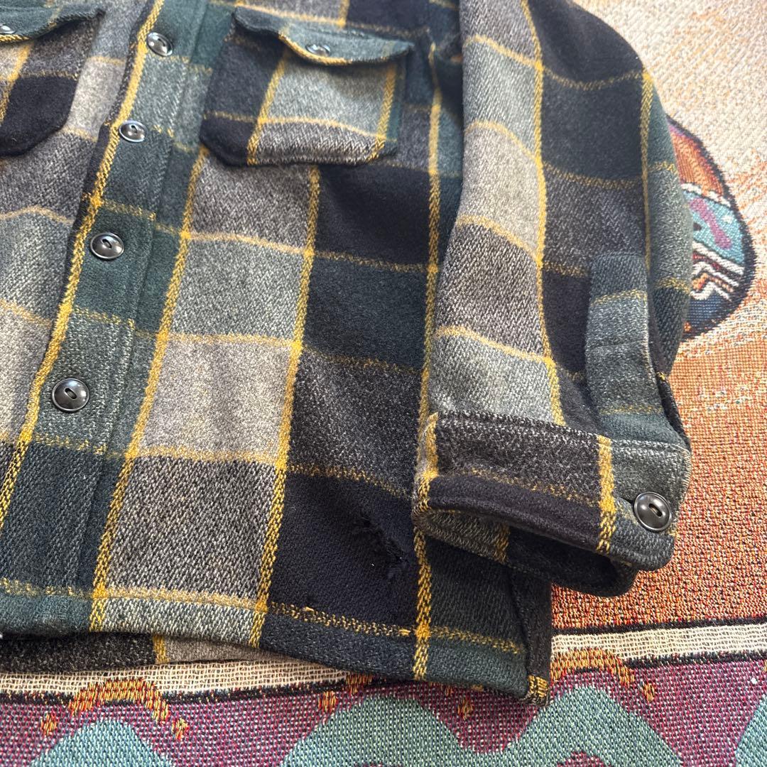 40’s ウール シャツジャケット 高配色 希少 アメカジ ビンテージ古着