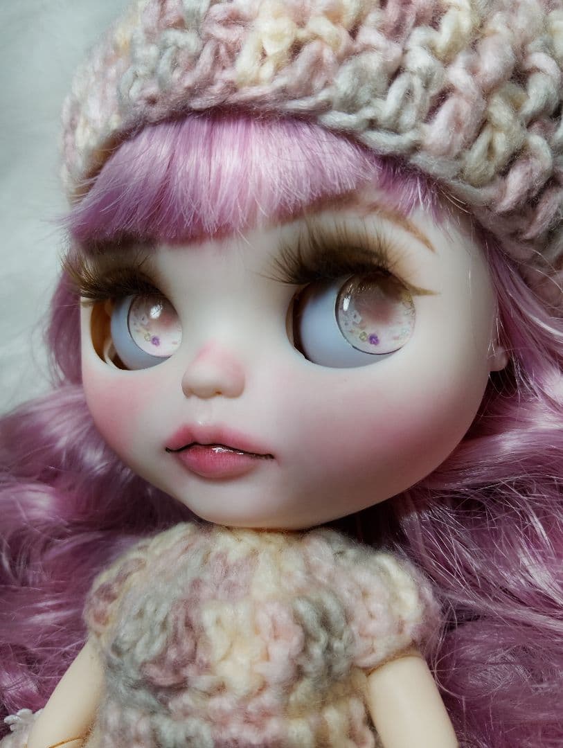 メル15145】カスタムアイシードール ピンクMIXヘア アウトフィット付