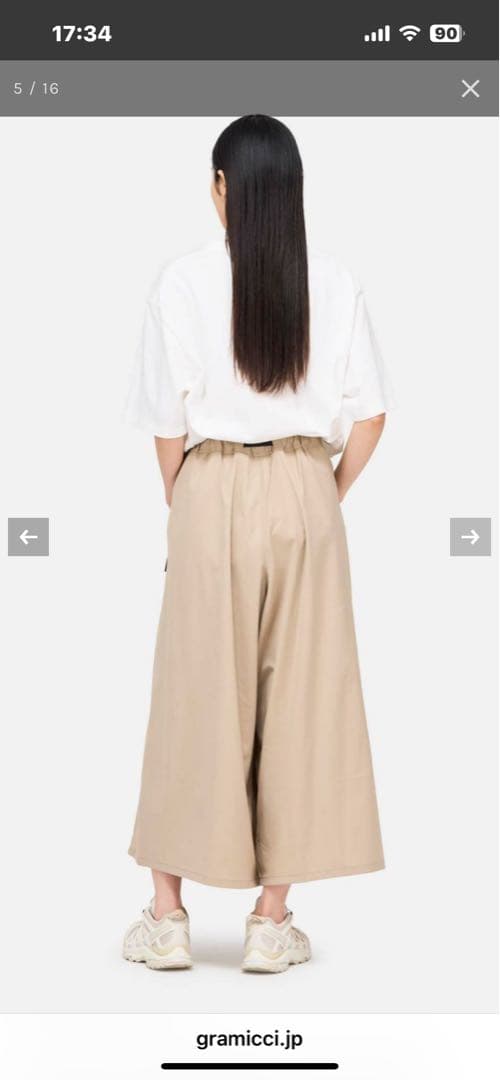 新品未使用GRAMICCIグラミチ ストレッチギャバジンフレアパンツ　Ｌ