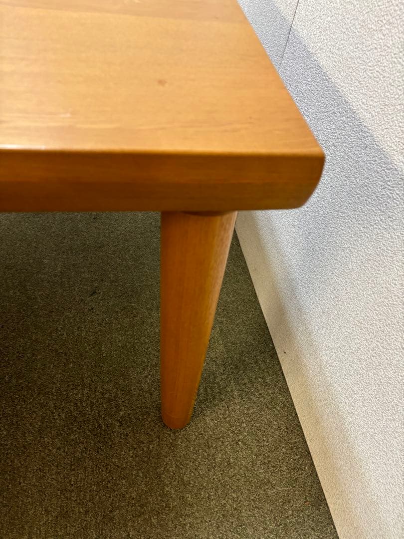 ② 165サイズ　変形P型　ダイニングテーブル　タモ無垢材