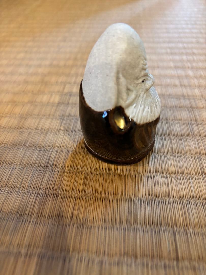 茶道具　香合　寿老人　膳所焼