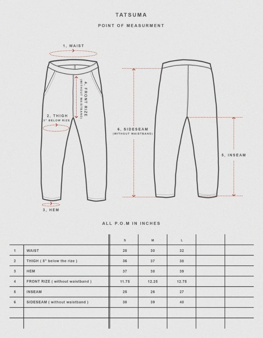 Prospectiveflow TATSUMA BLACK袴 ジョガーパンツ