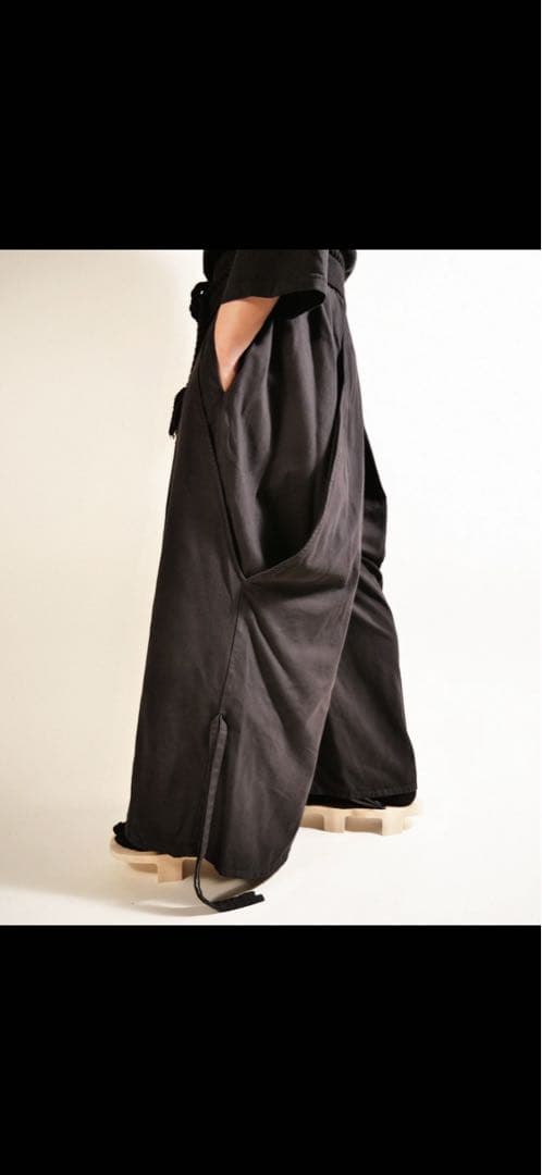 Prospectiveflow TATSUMA BLACK袴 ジョガーパンツ