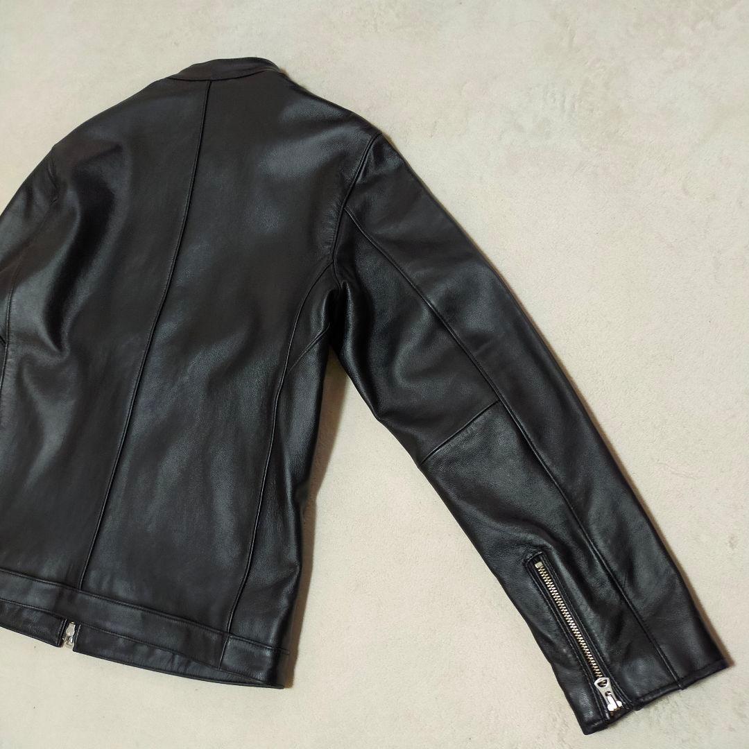 美品　XLサイズ　JEANS FACTORY　シングルライダースジャケット