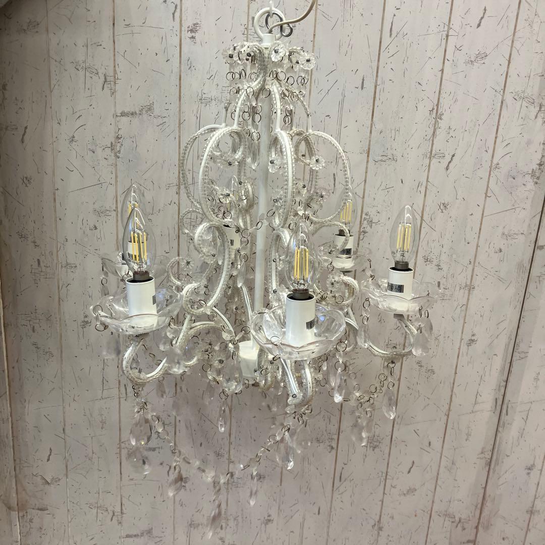 アンティーク ビーズ装飾 シャンデリア 天井照明 照明器具 リビングライト