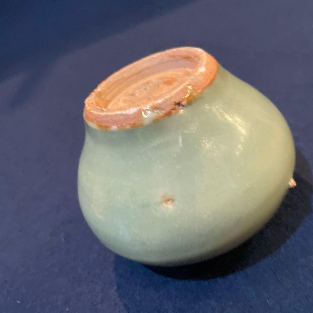 時代物「茶入」裏千家15代家元【鵬雲斎】書付の『青磁の茶入』です。