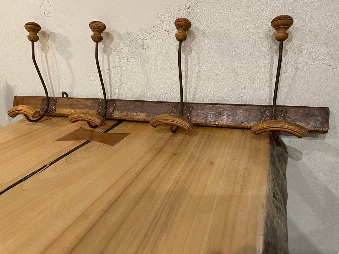 アンティーク 木製 壁掛け ウォールフック