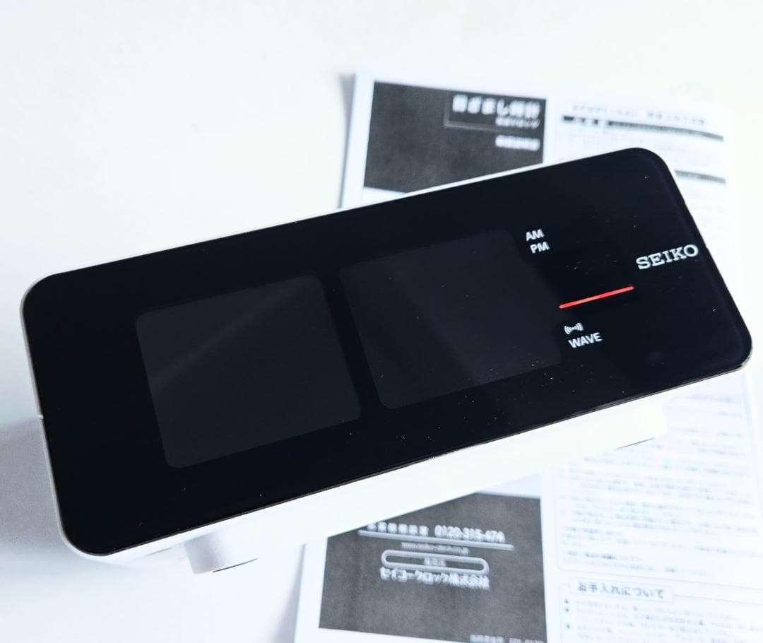 新品同様★SEIKO セイコー デジタル電波置時計 DL213W 送料込