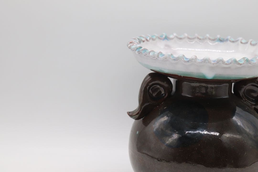 ツェプナー作　花入　名人作　送料込み0425