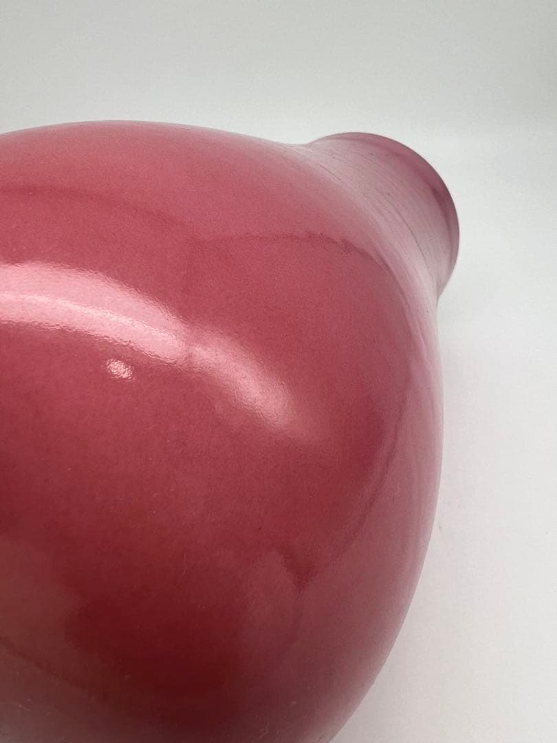 中国民国〜50年代の胭脂紅梅瓶唐物古美術品　江戸アンティーク骨董コレクション青磁