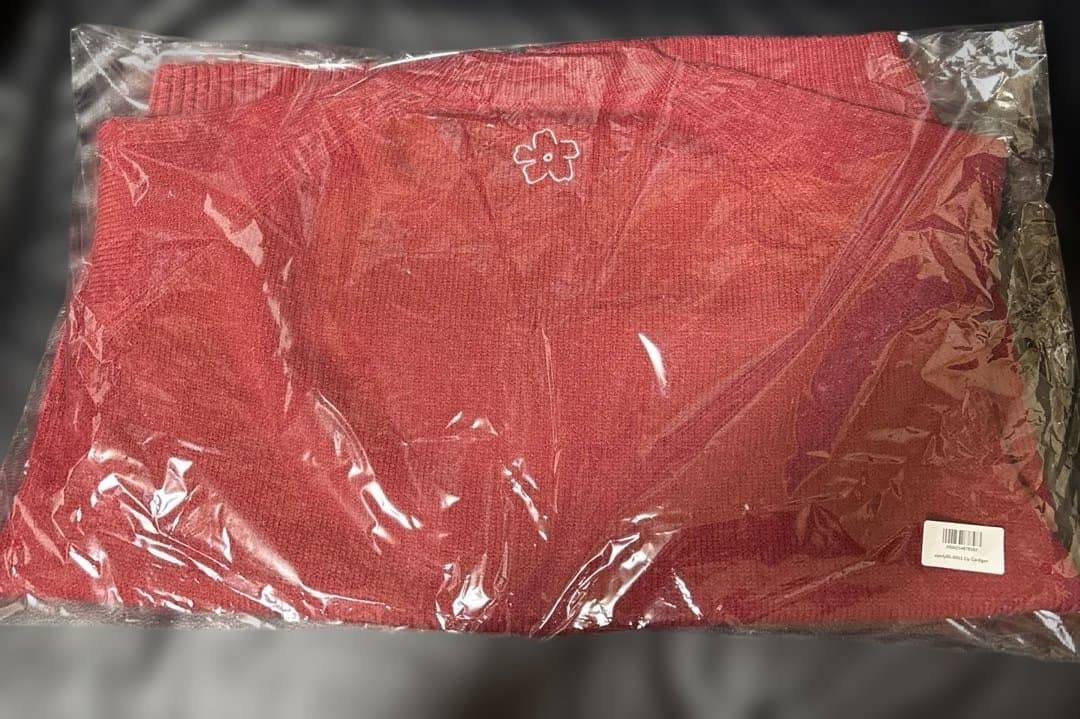 未使用新品 COMFY 岩岡徹 ジップカーディガン 赤