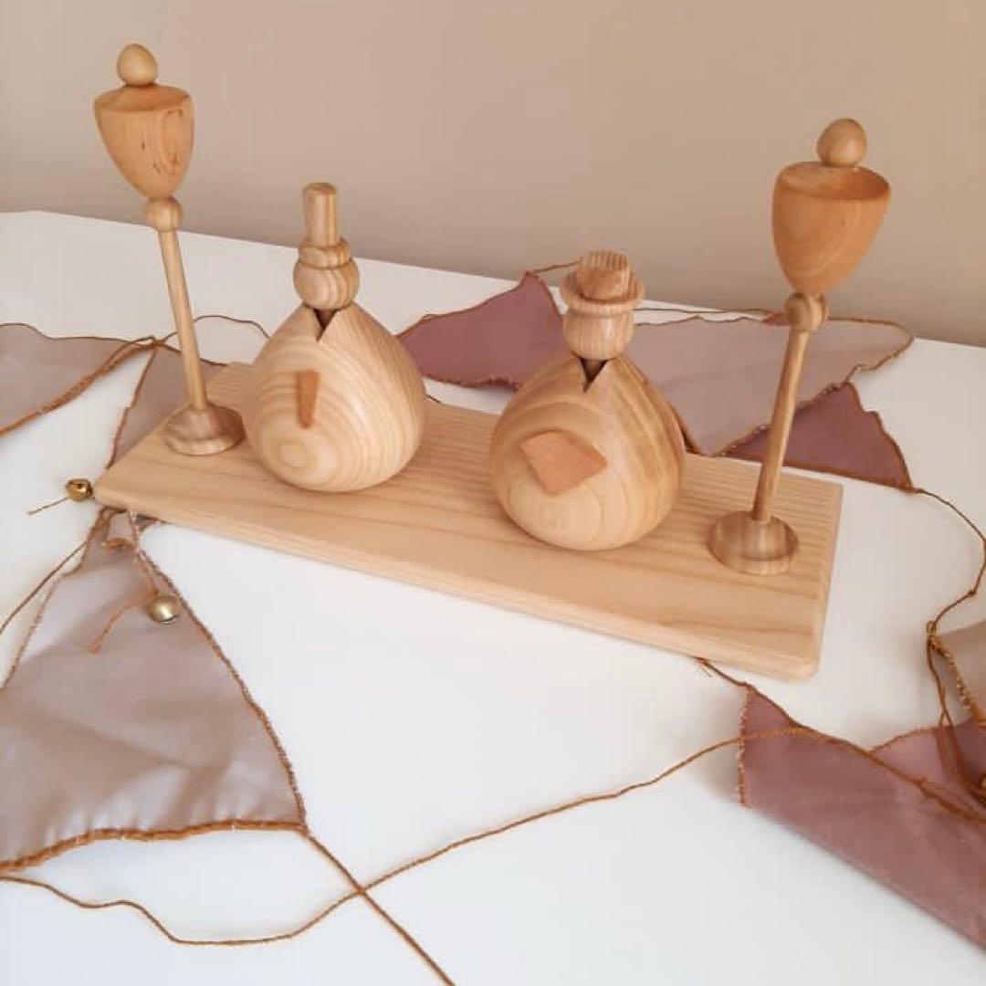 【新品/正規品】2025年度lemi toys木製雛人形　コンパクト　おひなさま