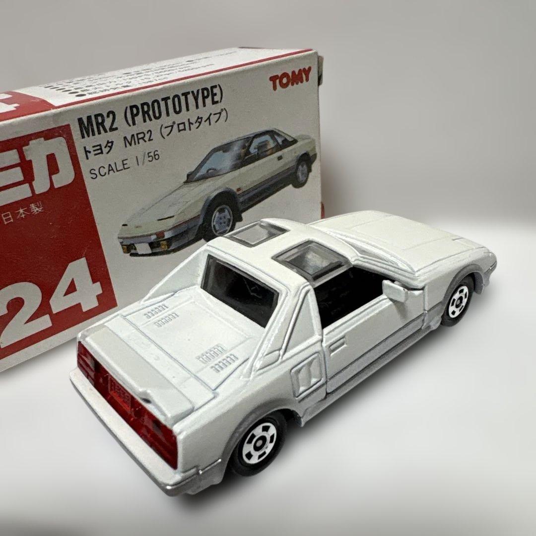 トヨタ MR2 (プロトタイプ) 日本製トミカ 赤箱 No.24