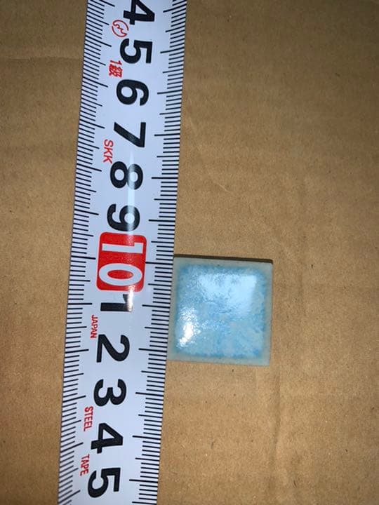 モザイクタイル　水色　陶器　25センチ角シート　　22枚