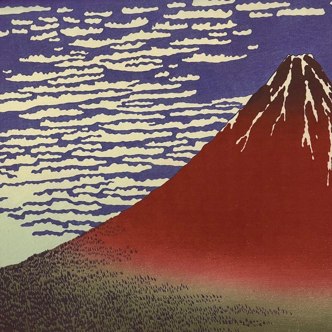 キャンバスプリントアート 葛飾北斎 富嶽三十六景 額付き 絵画