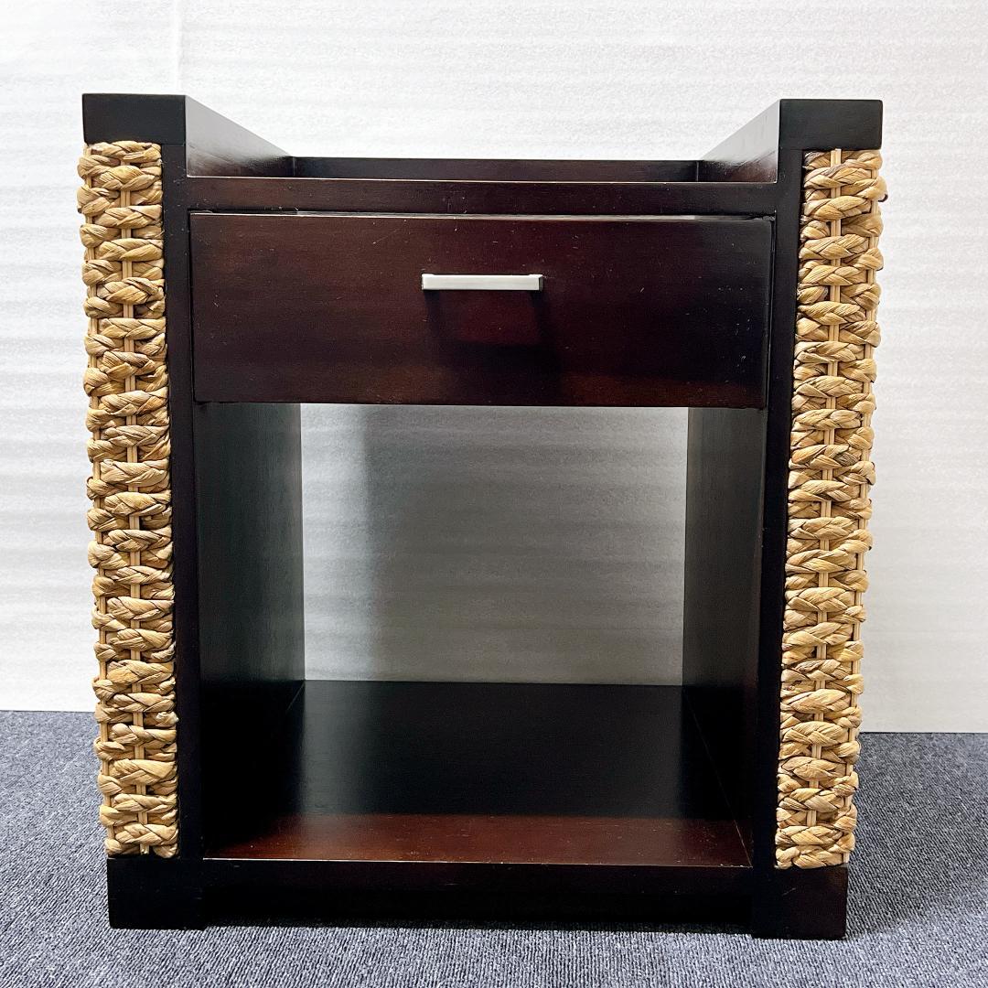 【良品✨送料込】アジアン家具 ウォーターヒヤシンス サイドテーブル