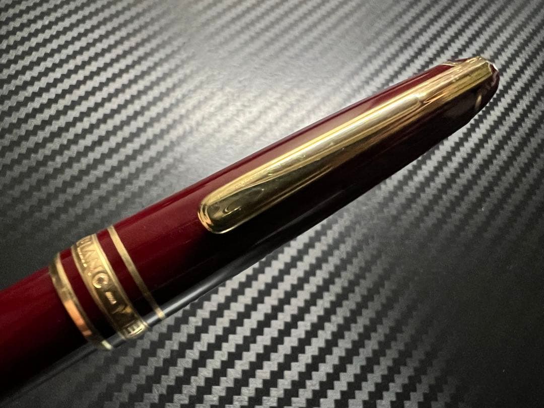 美品 フランス仕様 モンブラン 144 万年筆 ボルドー 中白 EF 18K