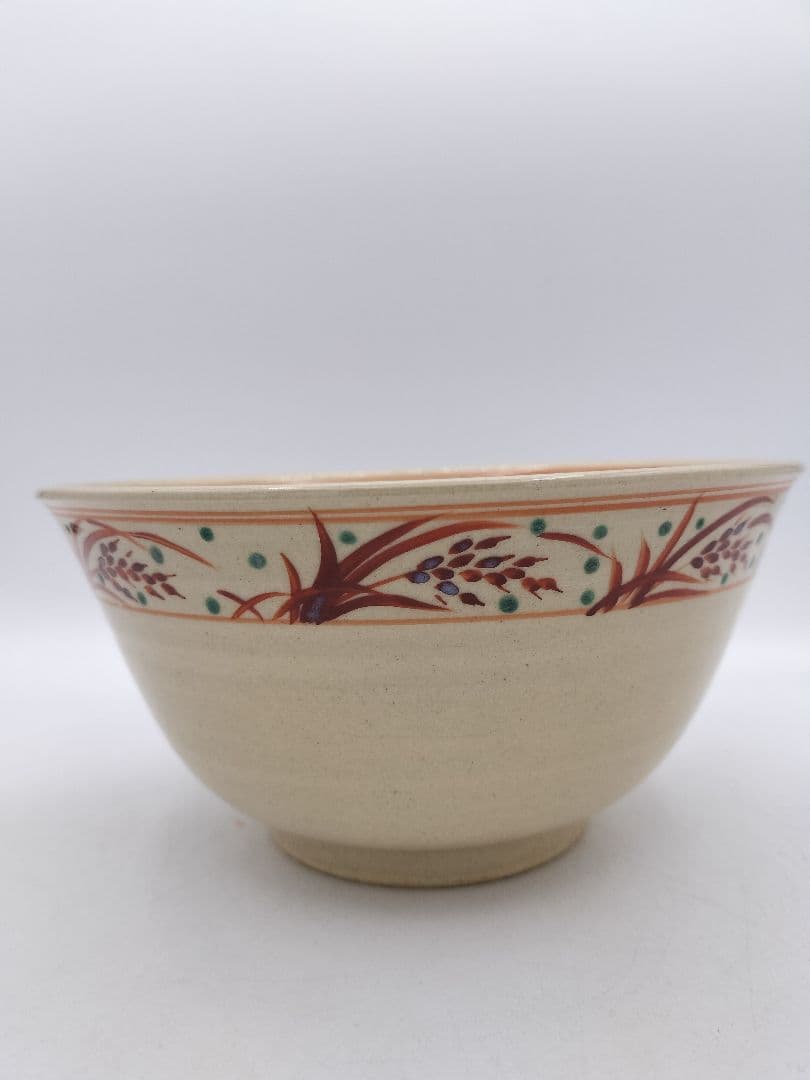 c115赤絵 菓子器 佐久間勝山 木箱 茶道具 古物　勝古窯　萬古