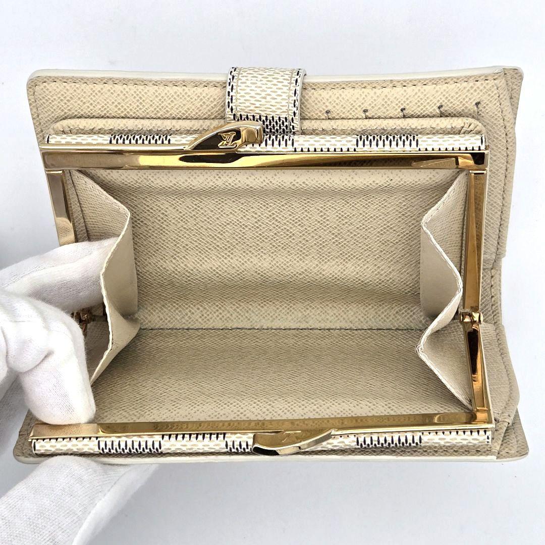 新型 ルイヴィトン ダミエアズール ポルトフォイユ ヴィエノワ がま口 折り財布