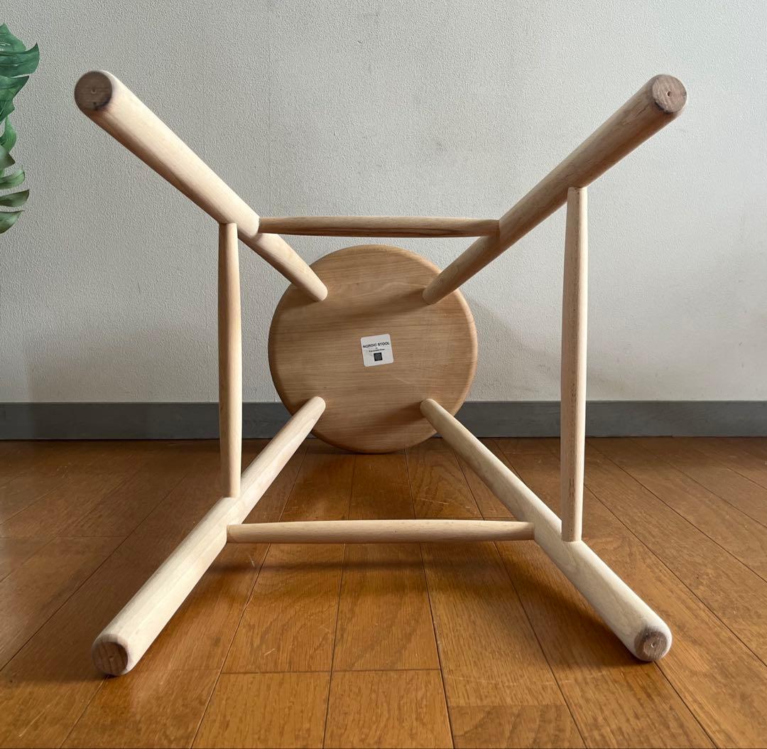 ノルディック スツール　① 北欧モダン　デンマーク　ミッドセンチュリー　無垢材