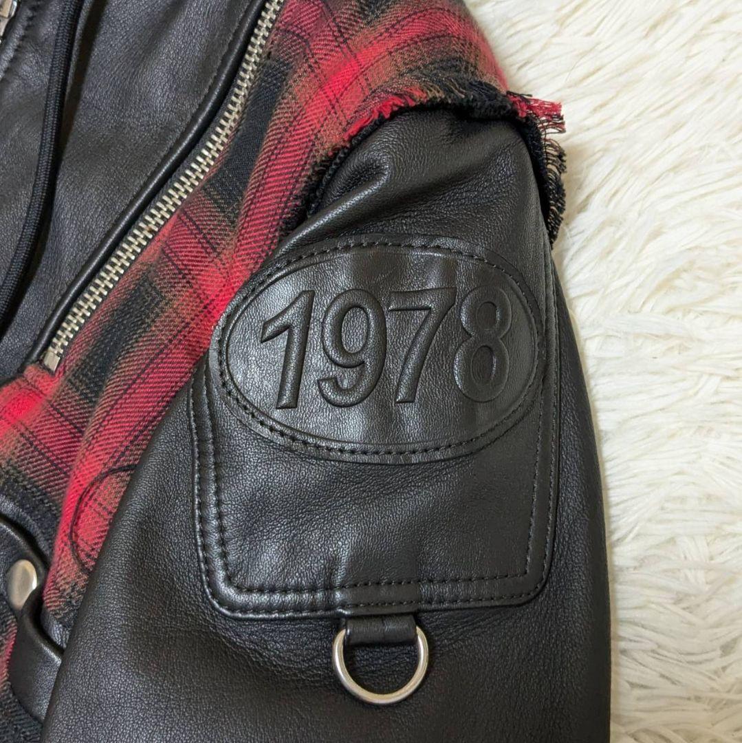 DIESEL ディーゼル L-NORMAN 再構築 レザージャケット 羊革 M