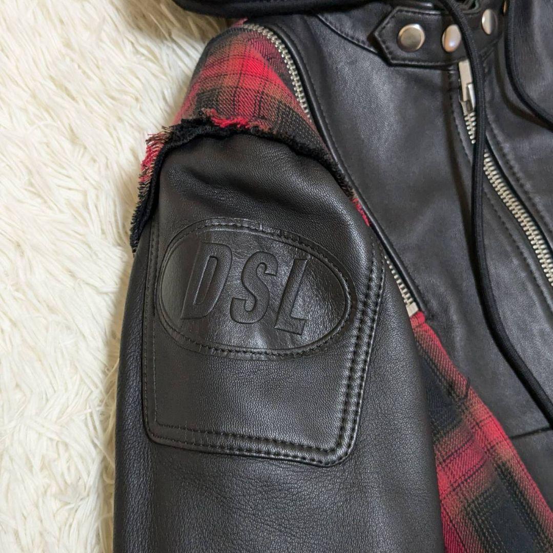 DIESEL ディーゼル L-NORMAN 再構築 レザージャケット 羊革 M