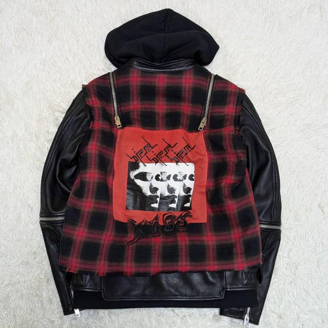 DIESEL ディーゼル L-NORMAN 再構築 レザージャケット 羊革 M