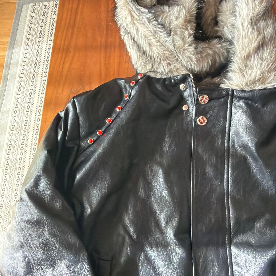 C*t様 正規店購入ArguE CulturEフード付き ファー切替 レザージャ