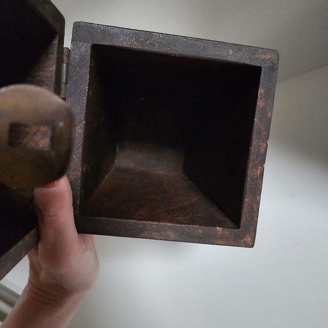 アンティーク 木製 ワイン ボックス 金具付き