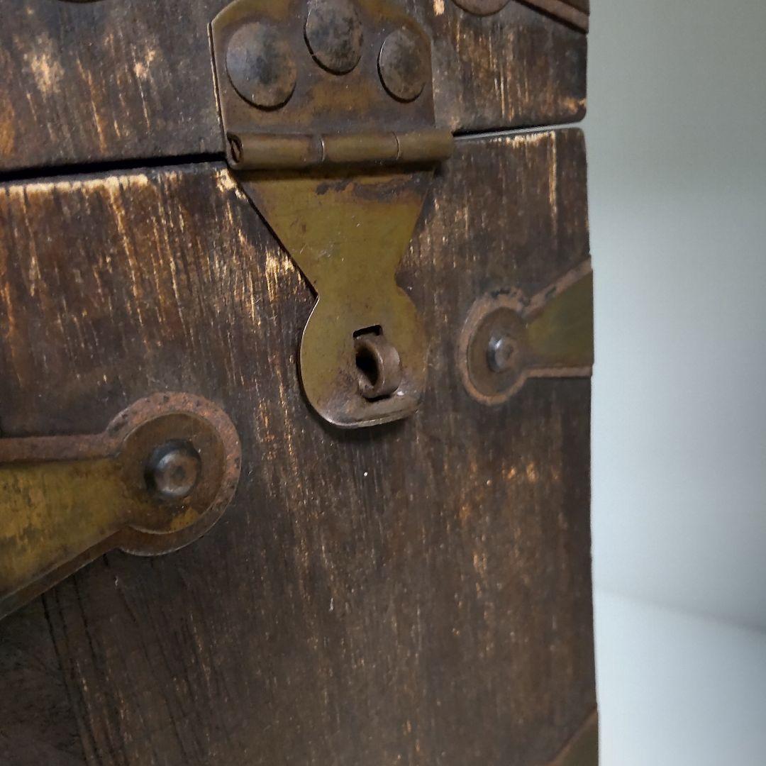 アンティーク 木製 ワイン ボックス 金具付き