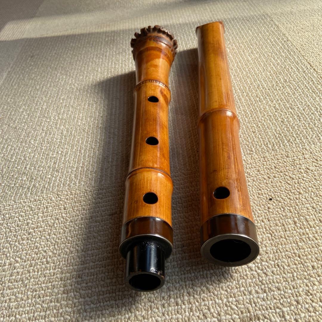 252尺八　ニ尺一寸管　晏弘銘ニ印