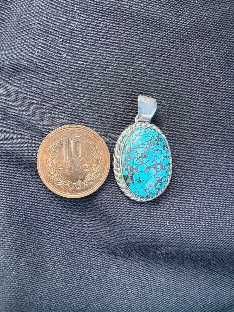 ターコイズ シルバーペンダント 925 トップ