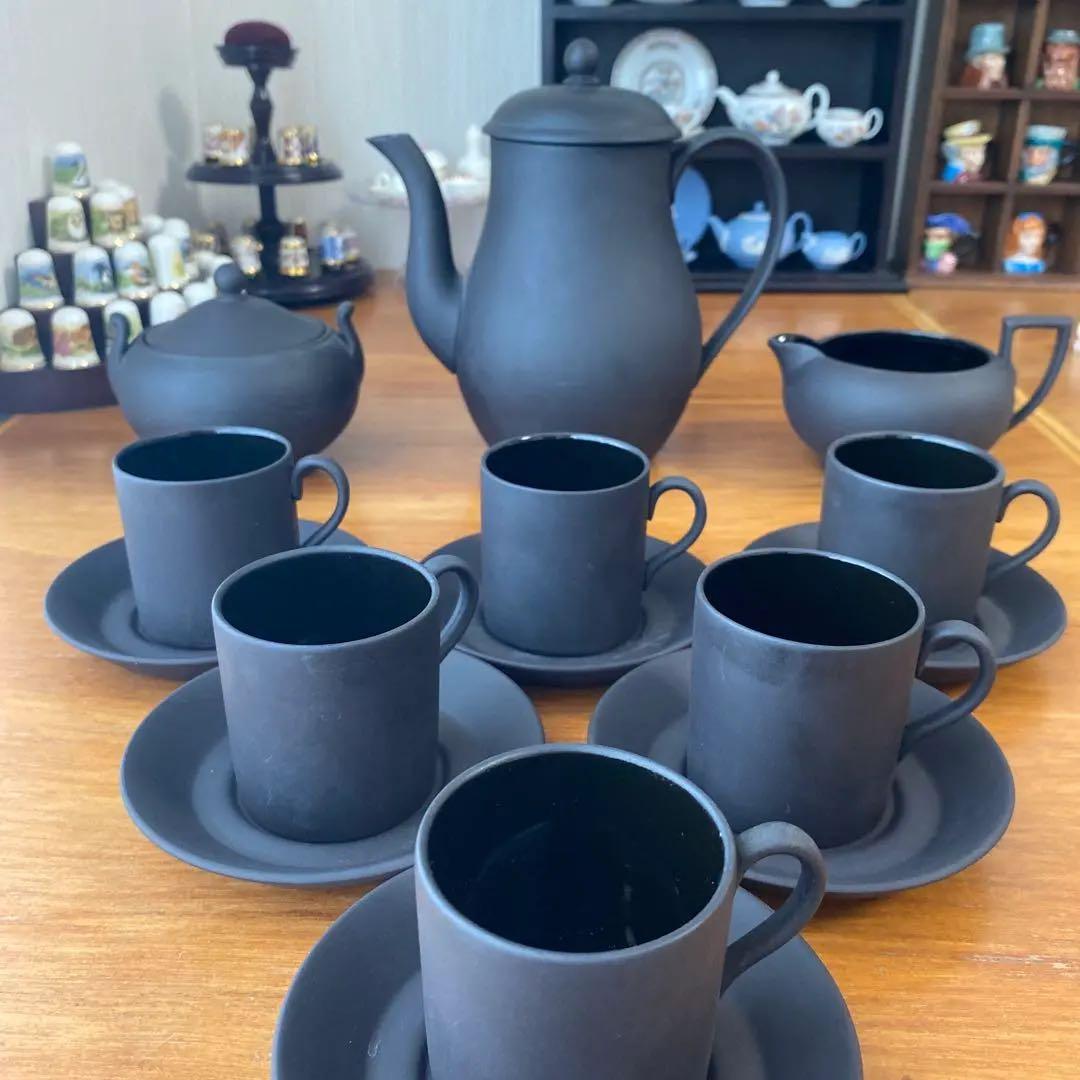 ウェッジウッド ブラックバサルト　コーヒーセット　デミタス カップ　廃盤　希少