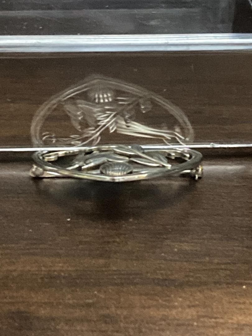 ジョージジェンセン イルカ ハート シェル リーフ ブローチ 312 925