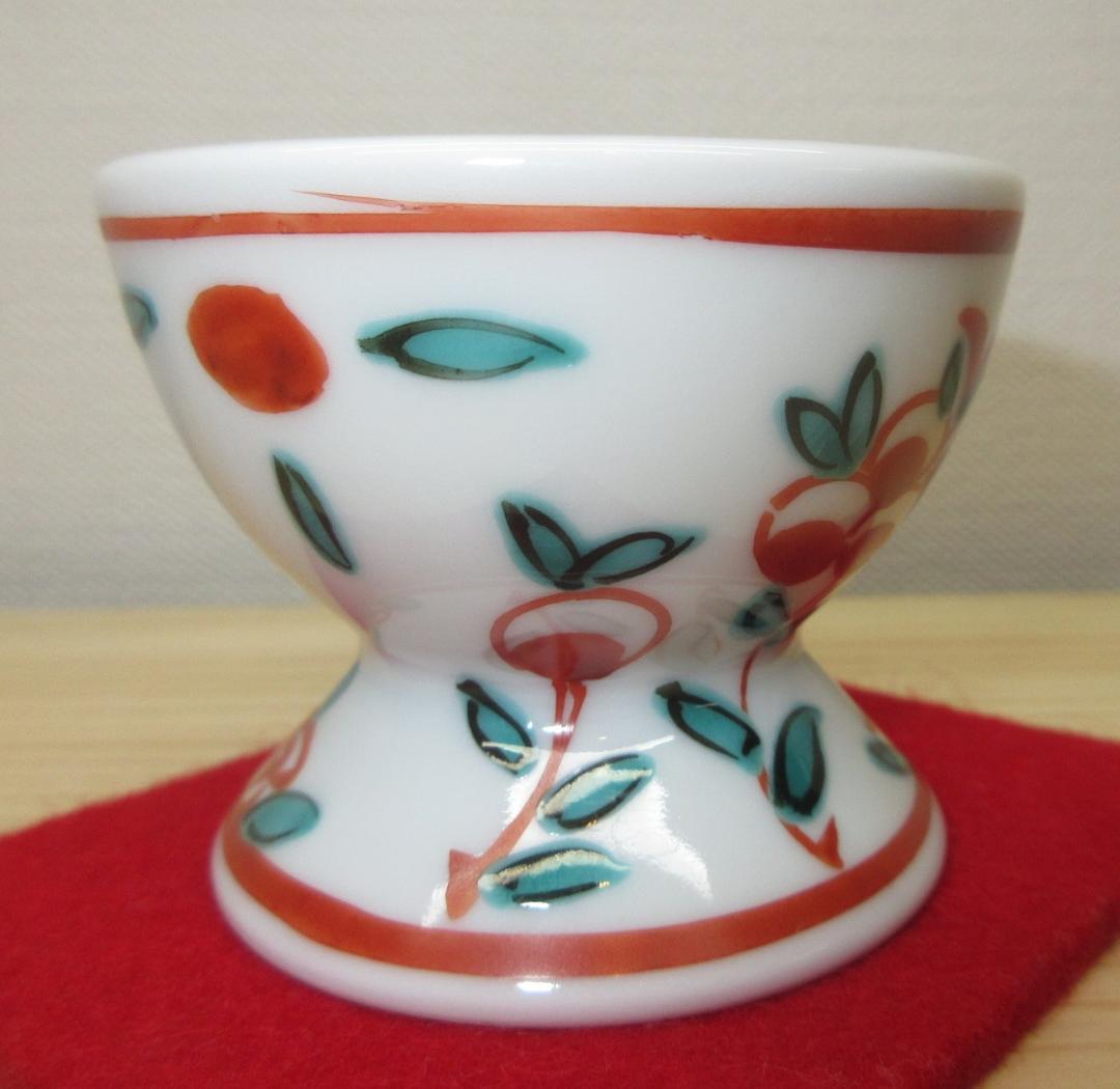 送料込【逢絢亭】茶道具 蓋置 京焼 呉須 赤絵 千切蓋置 小峠丹山 共箱入り