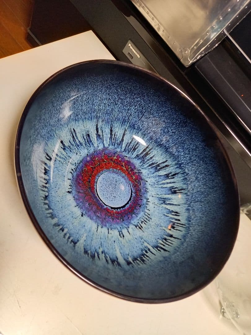 和物　和モダン　釉薬　希少　赤目　天目　陶器　大鉢　メダカ鉢　金魚鉢