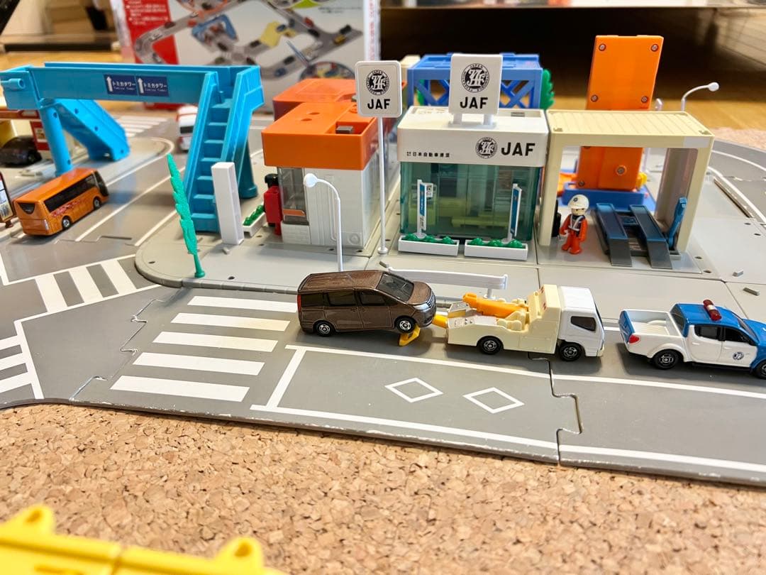 トミカ つながる道路 立体交差&歩道橋セット トミカタウン付き　レア