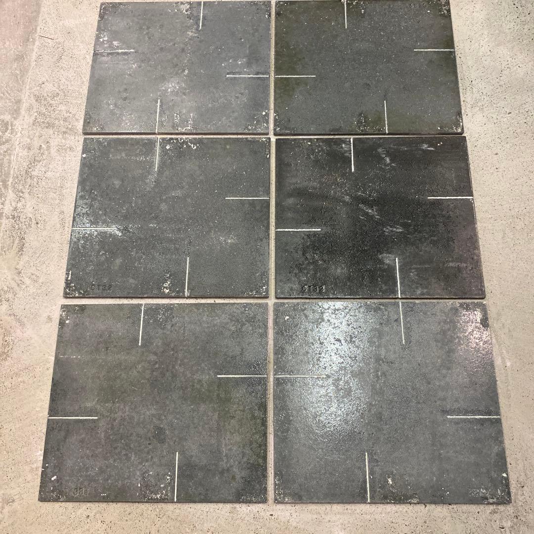 【中古品】陶芸　棚板35×40(厚8mm)6枚組③(スリット有り)