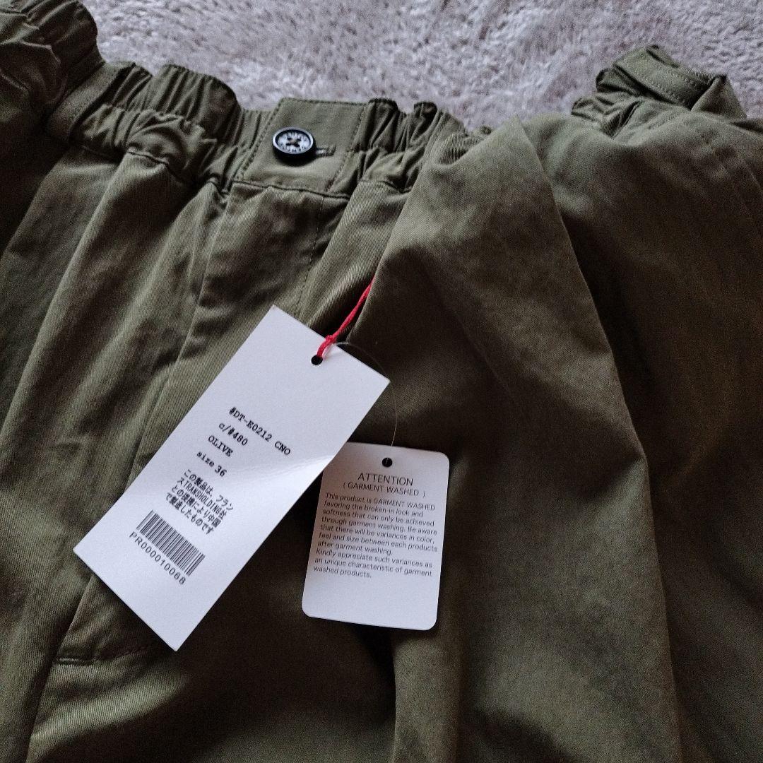 DANTONツイルイージーパンツオリーブ ワイドパンツ新品カーキダントン