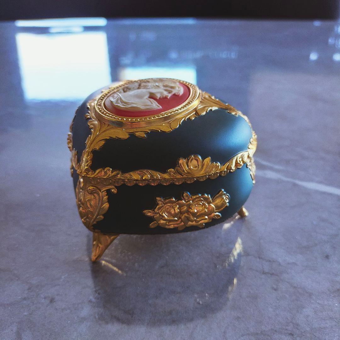 【新品】ハート型 装飾ボックスオルゴール アクセサリー箱 日本製