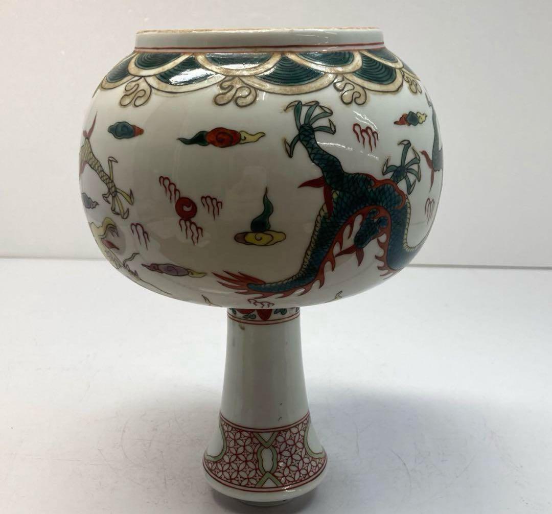 中国美術　明時代　宣徳年製　赤絵壺　 高さ25㎝