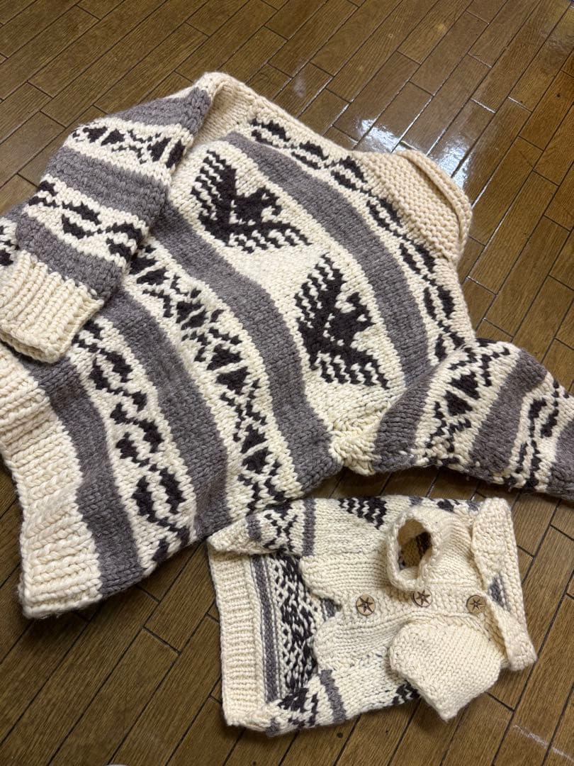 犬用&飼主様メンズ　お揃いカウチンセット